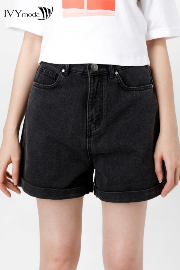 [TỪ 15-19.1|VOUCHER 150K] Quần sooc jean ống gập IVY moda MS 23B8878