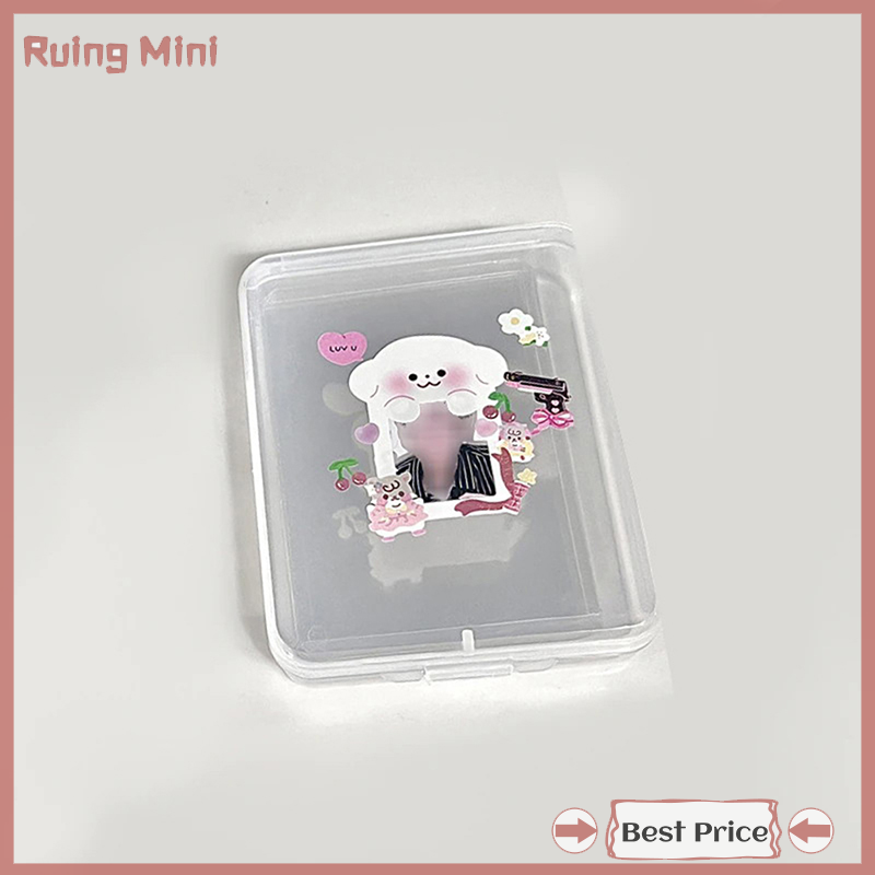 Ruing INS Transparent Plastic Storage Box Photocards Small Card Storage Box Desk Organizer Box Classification Box Stationery Box