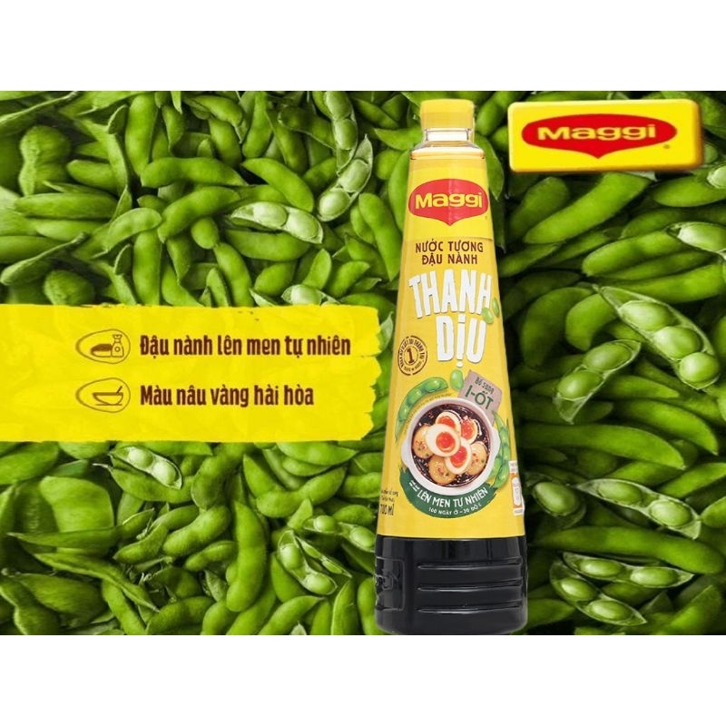 Nước tương maggi đậu nành, thanh dịu chai 700ml