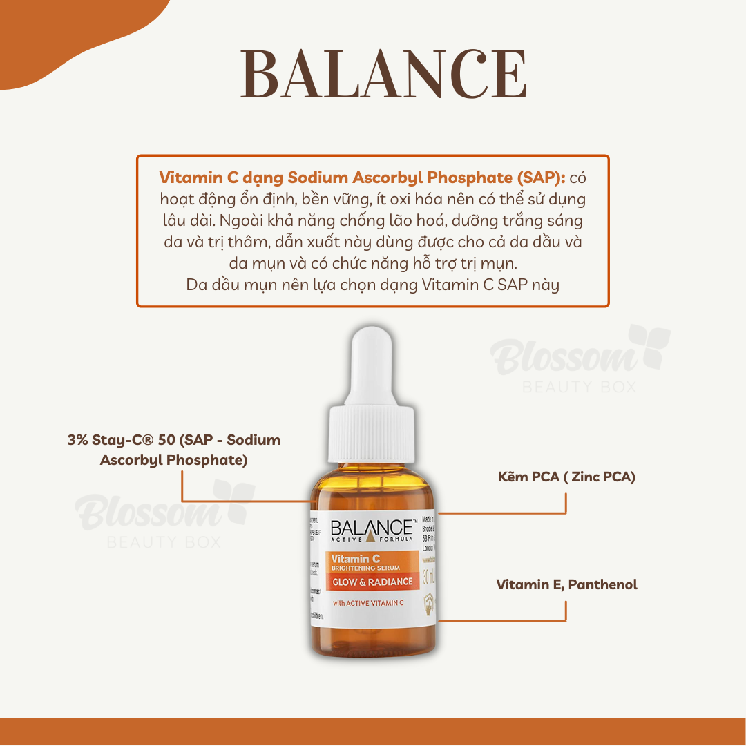 Serum Tinh chất sáng da Vitamin C SAP Balance