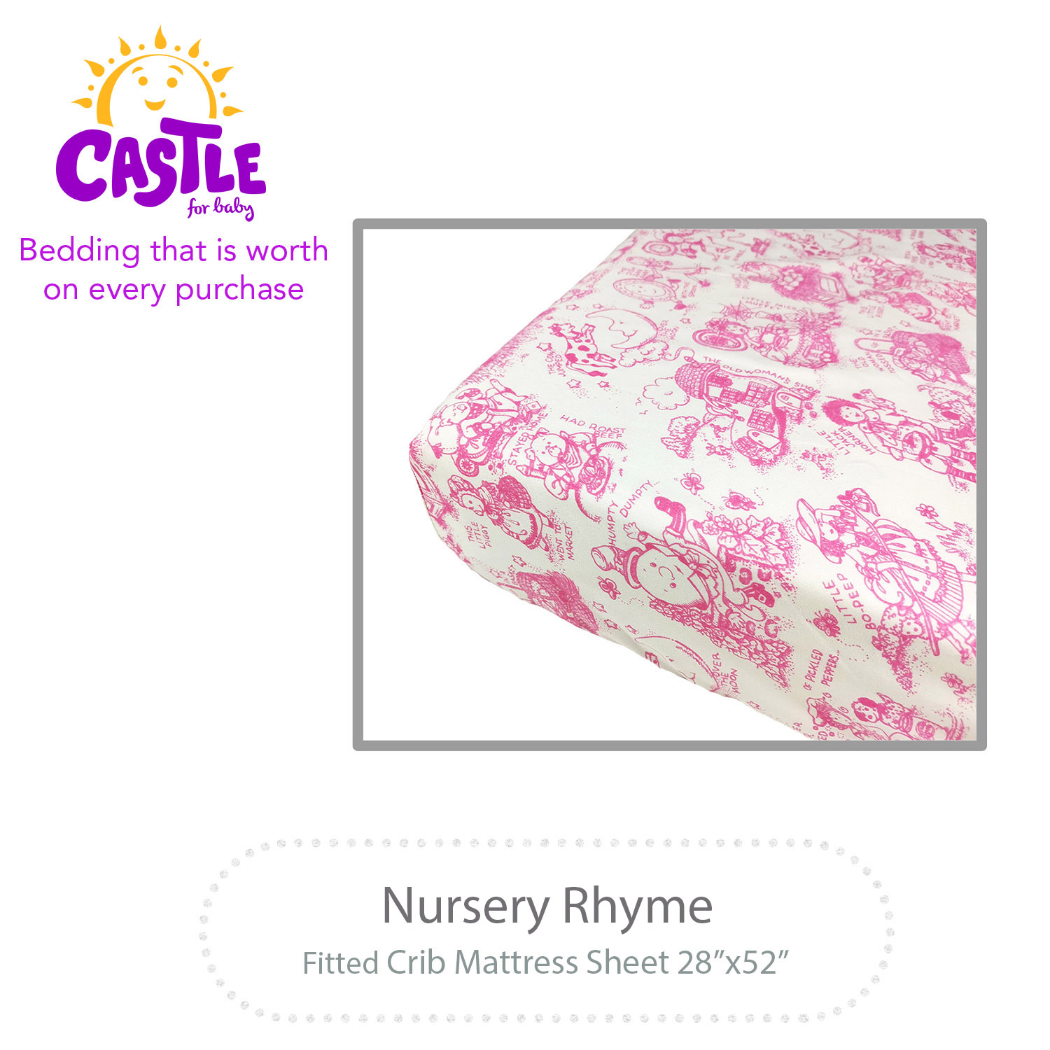 Castle for baby Fitted Crib Mattress Sheet 28" x 52" Nursery Rhyme Lazada PH
