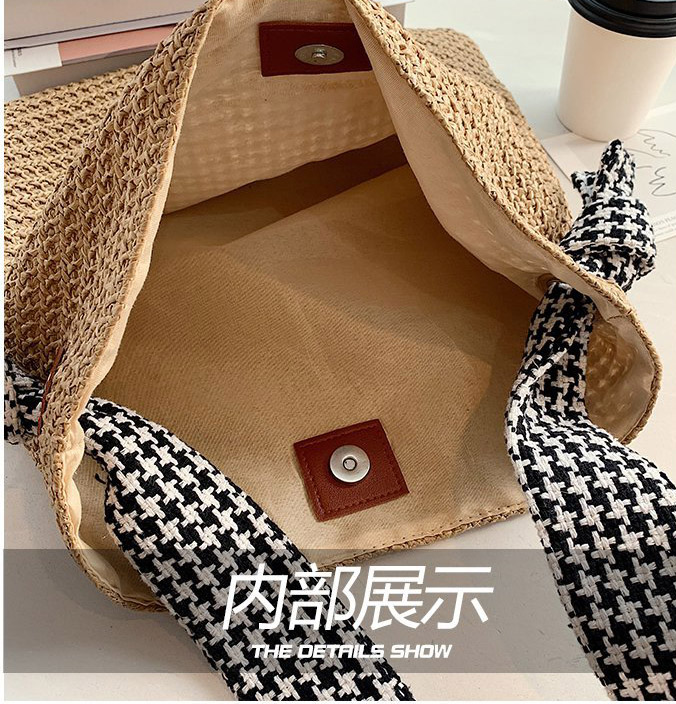 Túi cói đeo vai nữ dây bản to