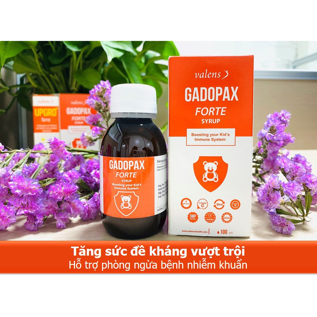 Gadopax Forte - Hỗ trợ tăng cường sức đề kháng của cơ thể, giảm nguy cơ mắc bệnh do vi khuẩn Chai 100ml [Tặng quà]