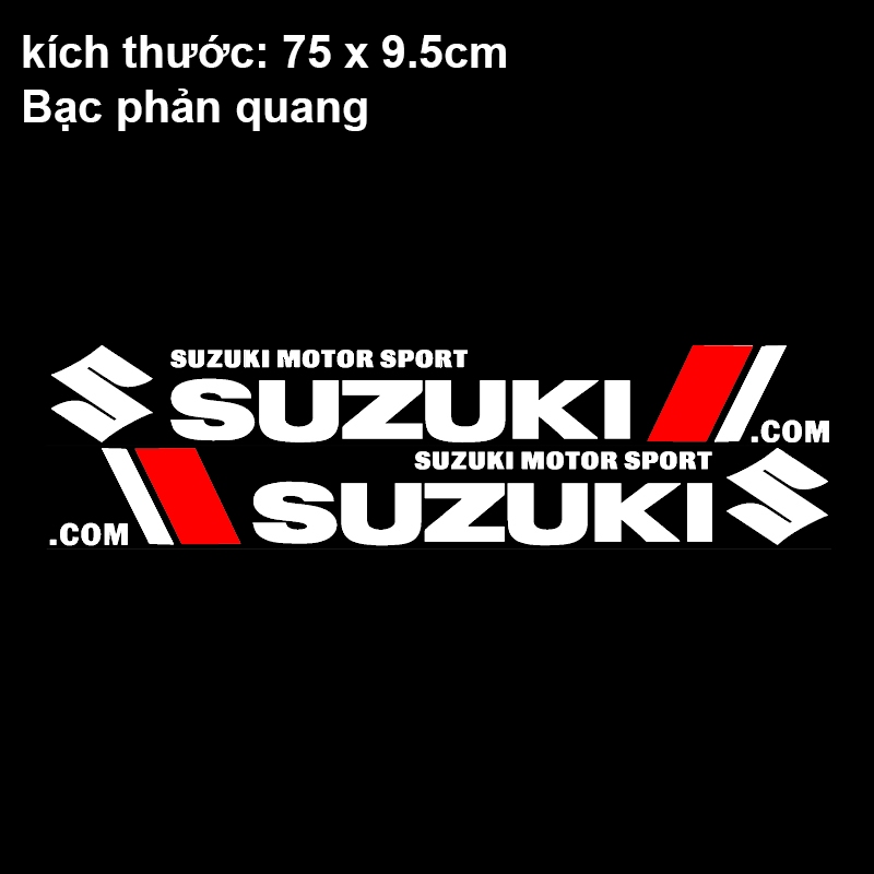 Bộ Tem SUZUKI Phản Quang Dán Thân xe hơi ( giá bán 2 tem )
