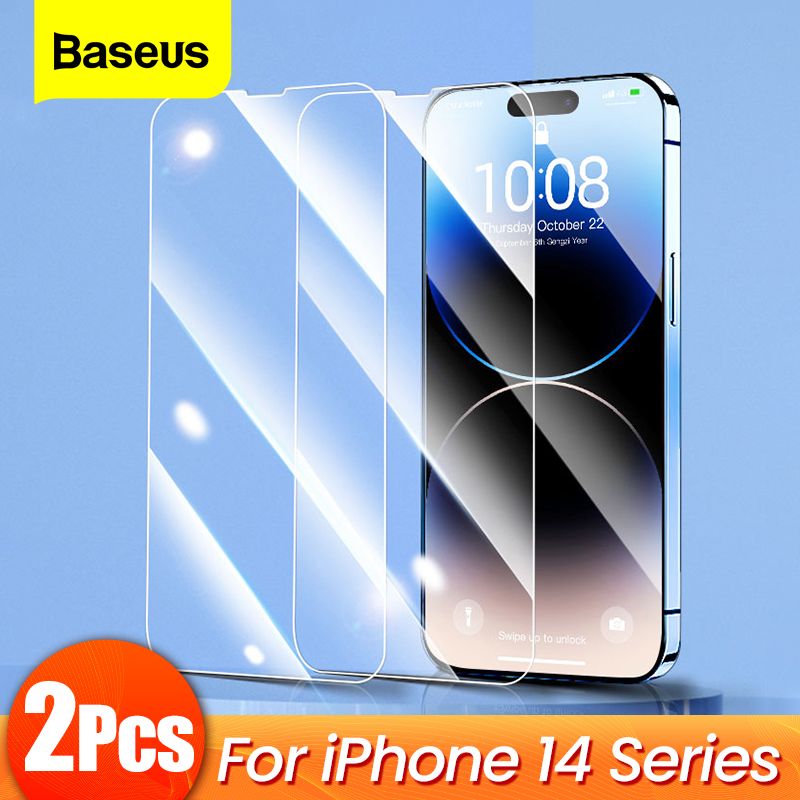 Baseus 2Pcs Screen Protector 0.3mm Tempered Glass Full Cover Film New ...