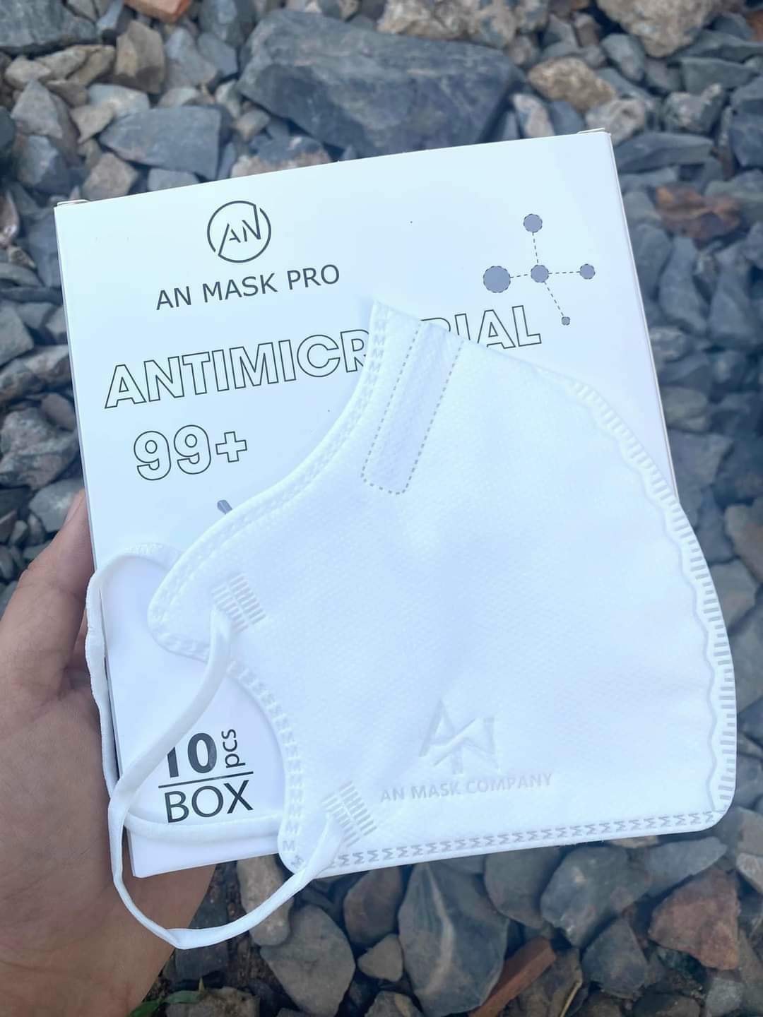 Hộp 10c Khẩu Trang N99 6D AN Mask Pro 5 lớp lọc công nghệ nano loại bỏ 99% bụi mịn,vi khuẩn đạt chuẩn Hoa Kỳ