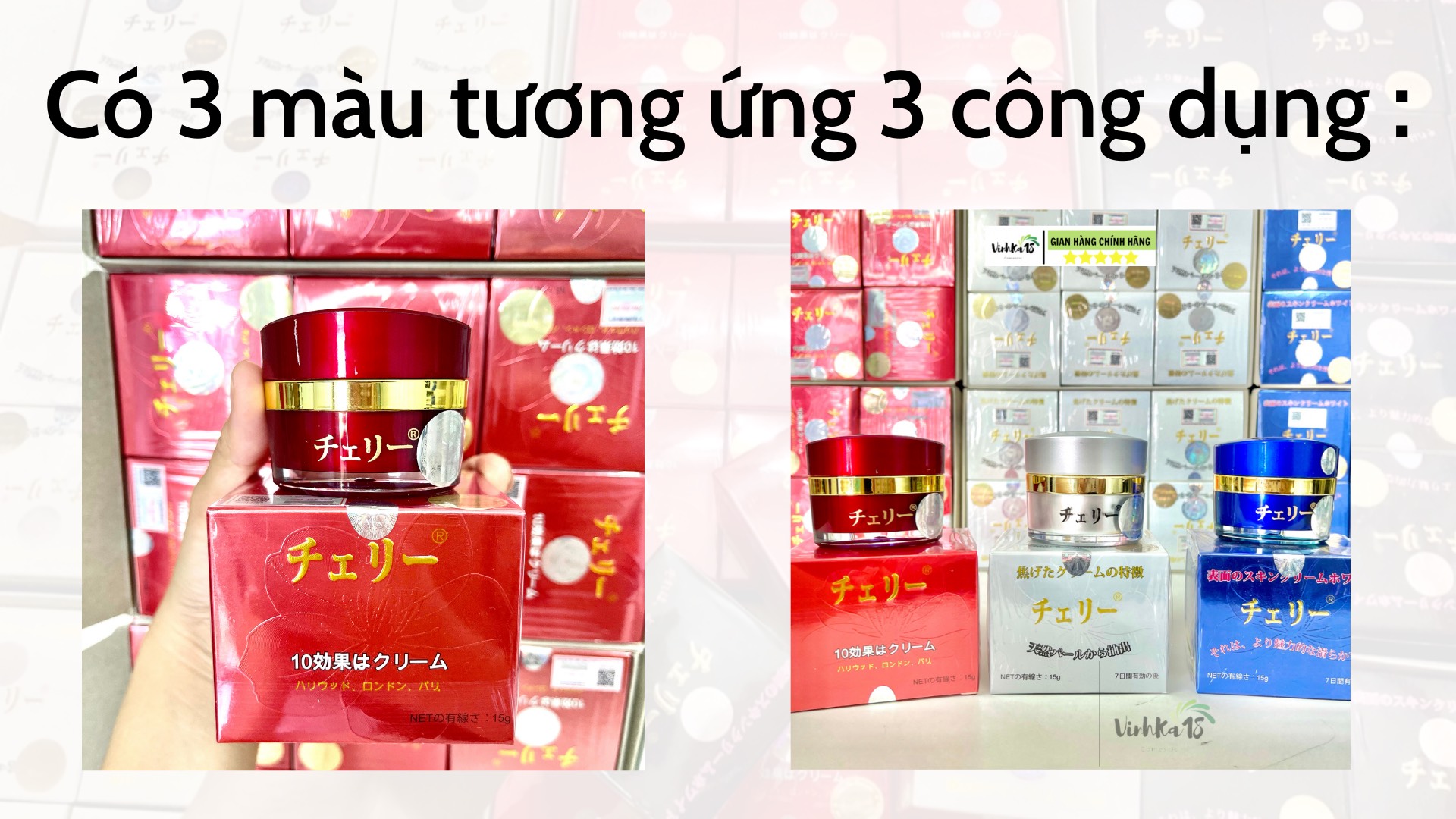 [ĐẠI LÝ] チェリー KEM FACE HOA ANH ĐÀO NHẬT BẢN [CHÍNH HÃNG] 15g