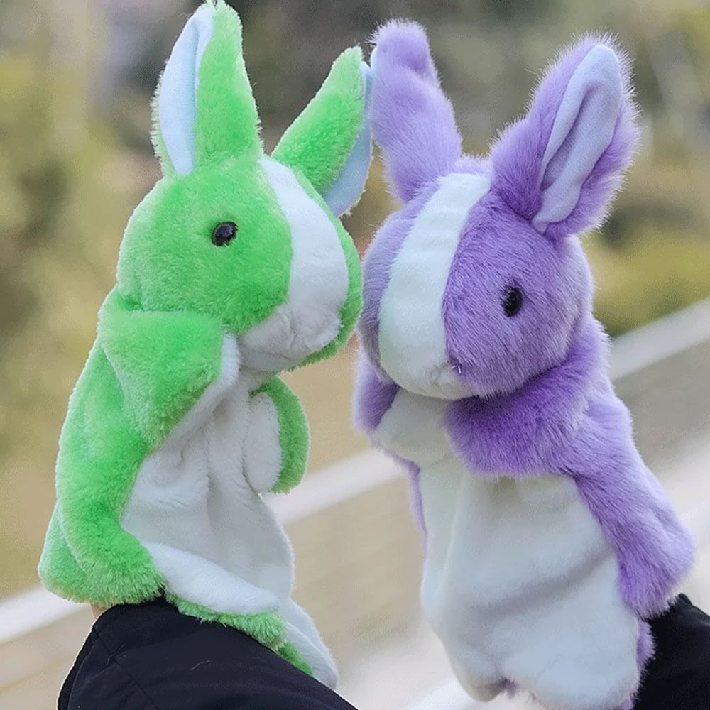 Learning Toys Plush Rabbit Bunny Hand Puppet Stuffed Animal Cartoon ...