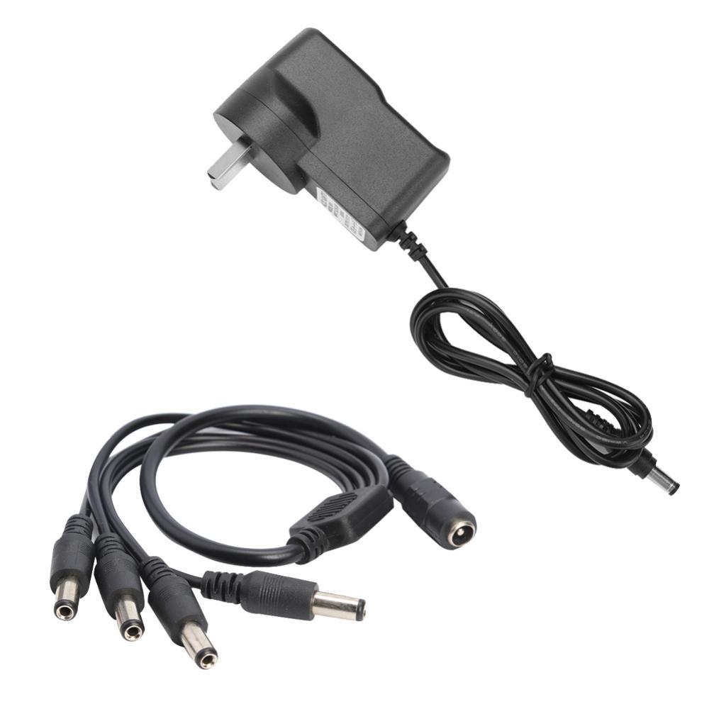 Công suất bàn đạp hiệu ứng guitar với 1 đến 4 cách cáp DC 9V 1A Bộ chuyển đổi điện