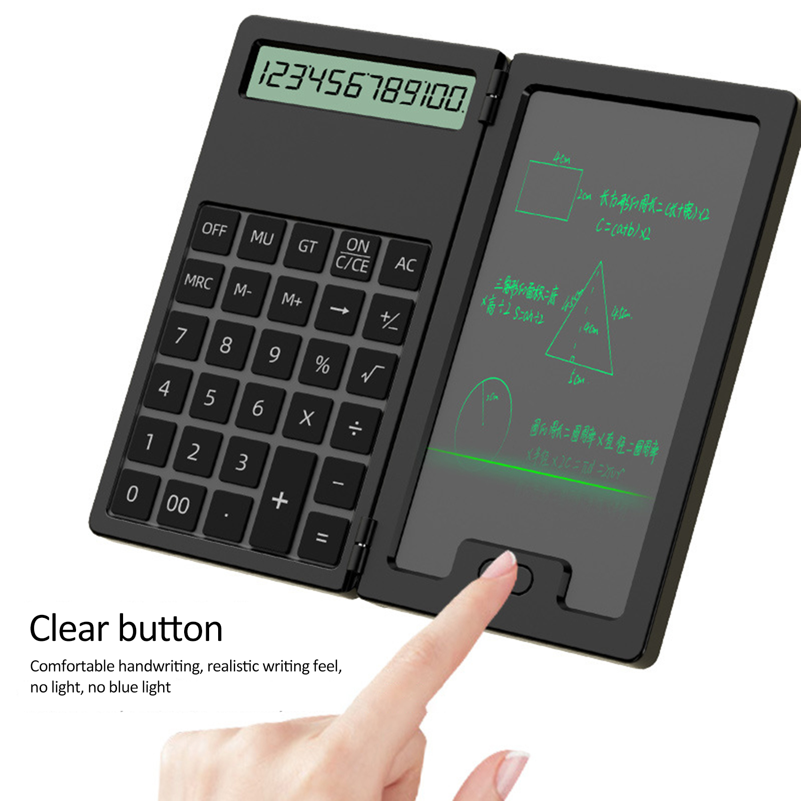 Goodbro Standard Function Calculator Multipurpose Scientific Calculator with Erasable Writing Board Ideal for Students Office Use Battery Powered 12 Digits Led Display School Supplies