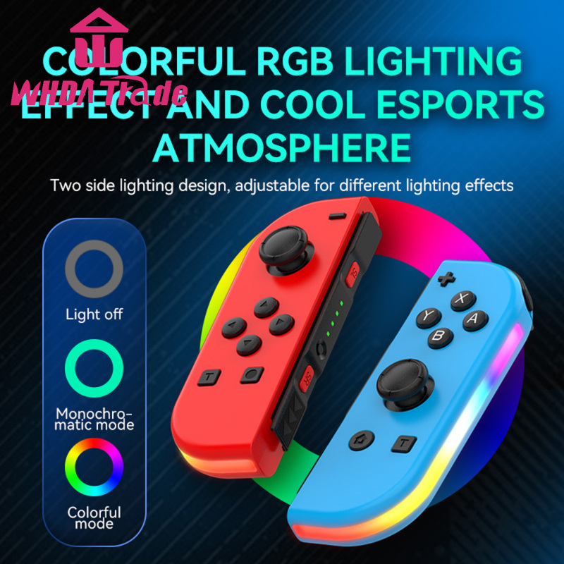 Games Controller Wireless Color RGB Lighting Game Console Handheld Console With Dual Vibration Wake-up Compatible For Switch