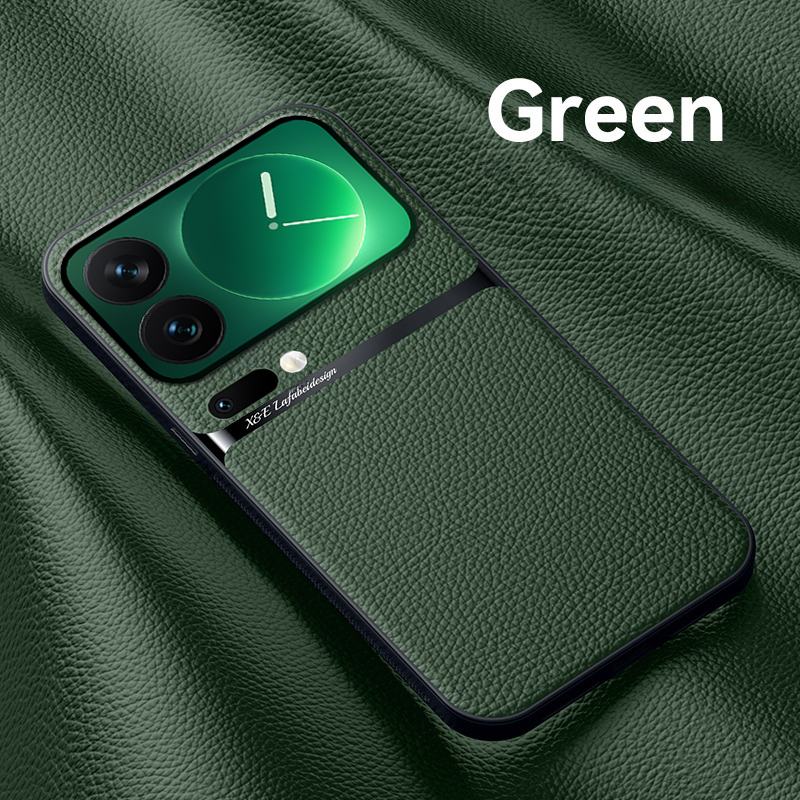 Phone case Xiaomi 17Pro Soft Silicone Litchi Pattern Matte Ultra Thin Magnetic Leather Shockproof Back cover Xiaomi 17 Pro Max case.