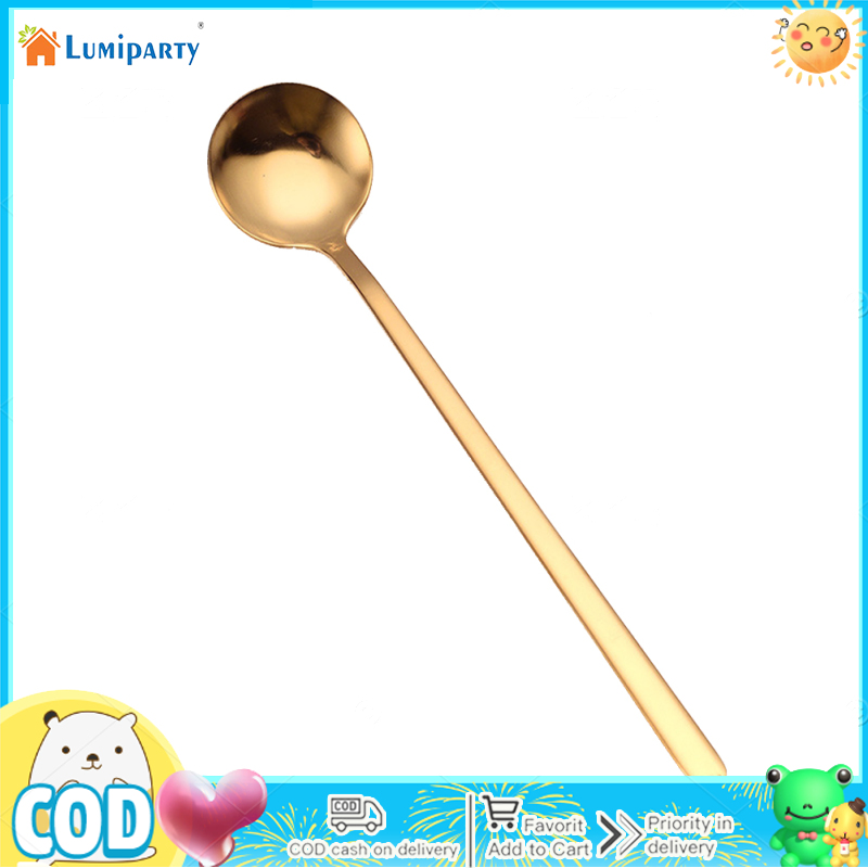 304 Stainless Steel Teaspoon Coffee Dessert Spoons With Long Handle Ice Cream Flatware