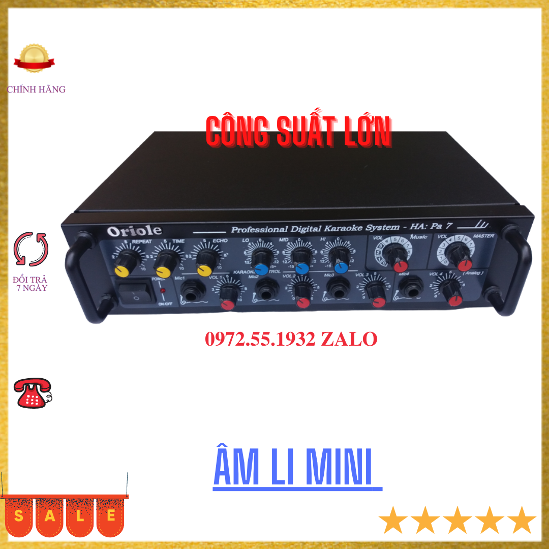 aamli mini oriole nghe nhạc ,karaoke công suất 250w nguồn 220 dùng hội họp, gia đình, quán ăn, cà phê