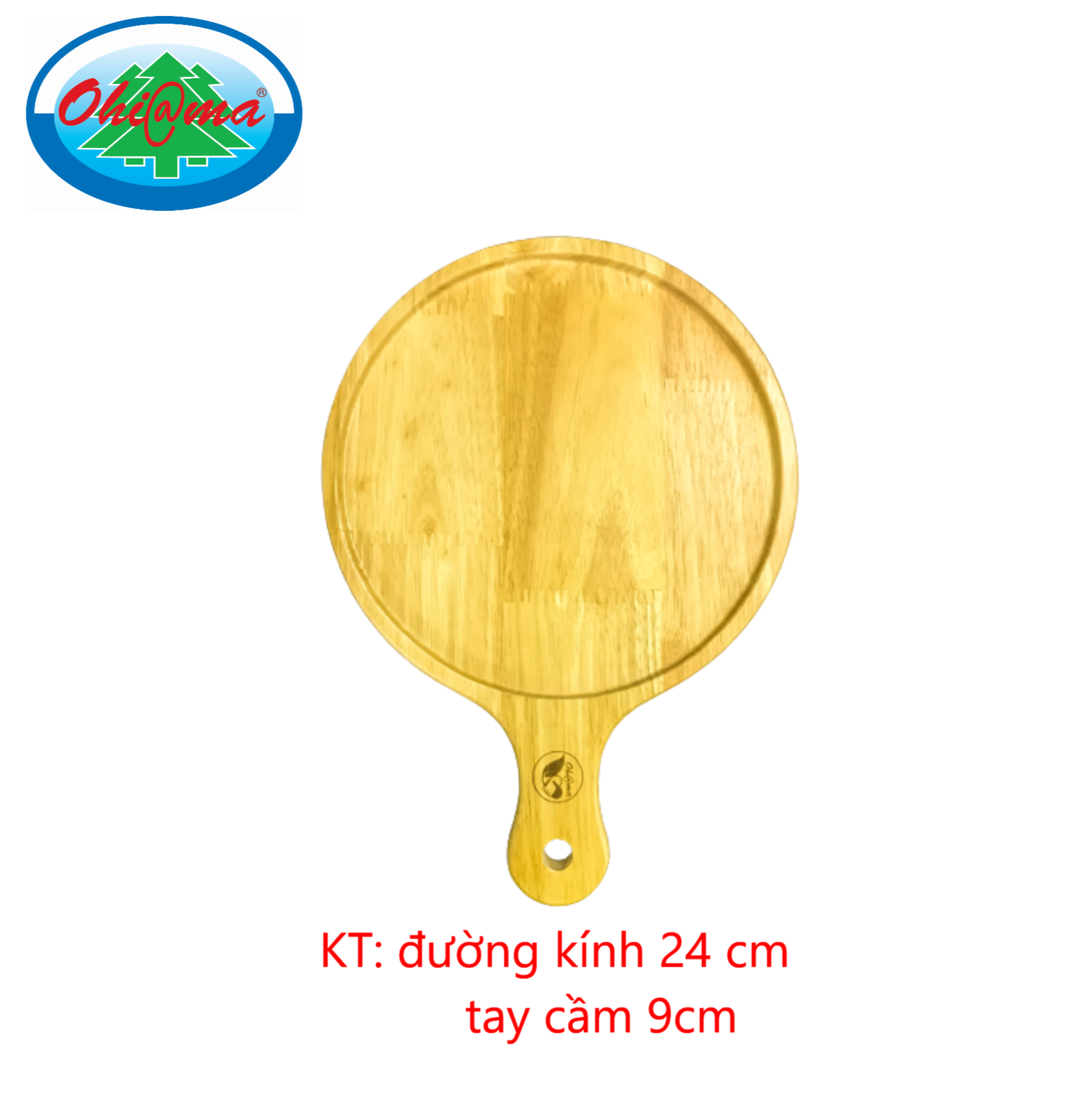 Khay pizza gỗ tròn Ohi@ma