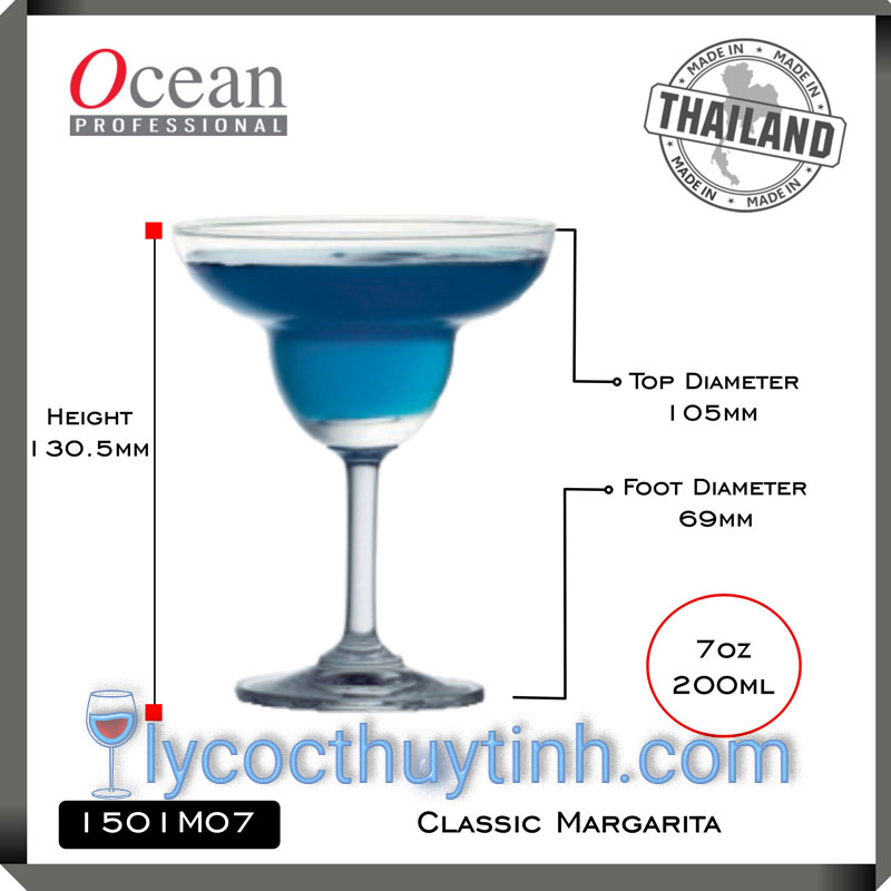 (THủy Tinh - Ocean.501M07) BỘ 6 LY CLASSIC MARGARITA  200ML OCEAN THÁI LAN