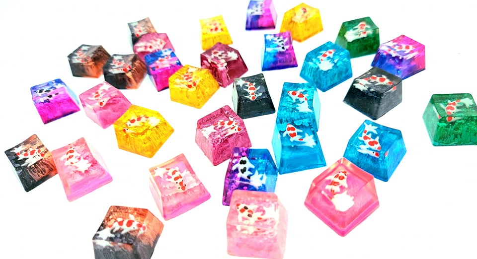 [HCM]Keycap cá koi sắc màu trang trí bàn phím cơ gaming.
