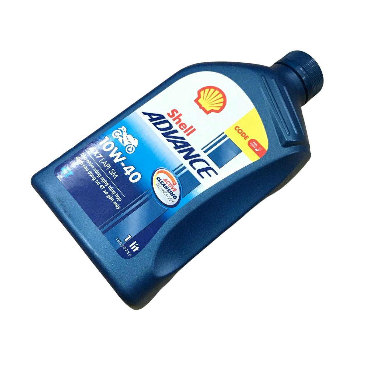 [CÓ CHIẾT LẺ] NHỚT SHELL ADVANCE AX7 10W40 Synthetic Based 1L (Nhớt xe số)