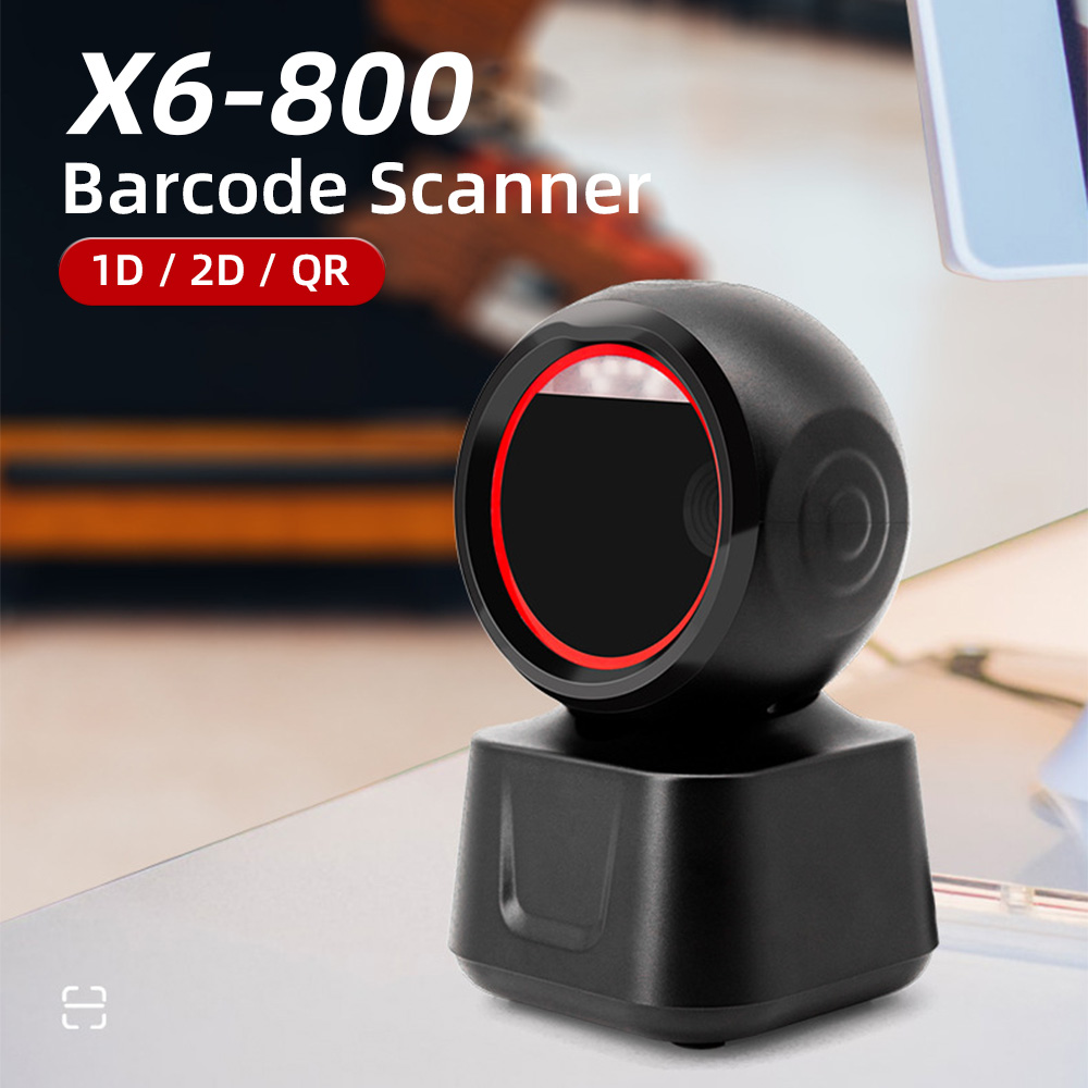 BISOFICE 1D 2D QR Desktop Wired Barcode Scanner Platform Hands-Free