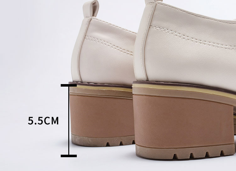 Giày Da Nữ Giày Oxford Cao Gót 5P ULZZANG