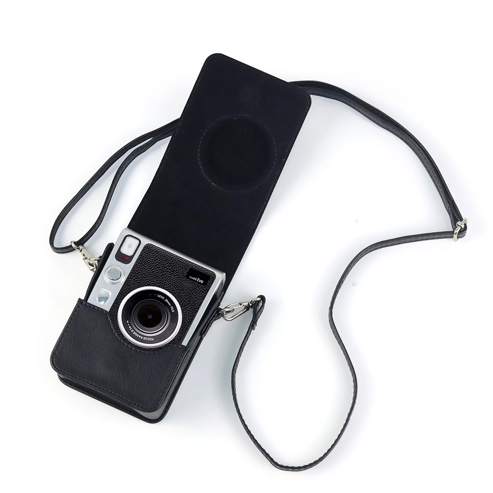 Retro mềm mini vỏ bằng da PU Vỏ Bao máy ảnh với dây đeo vai cho instax mini EVO trường hợp máy ảnh