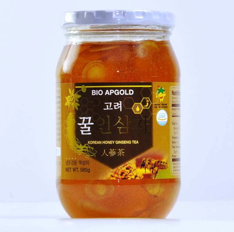 Mật ong Sâm - Sâm tươi thái lát ngâm mật ong Bio ApGold Hàn Quốc - Mật ong Sâm Hàn Quốc