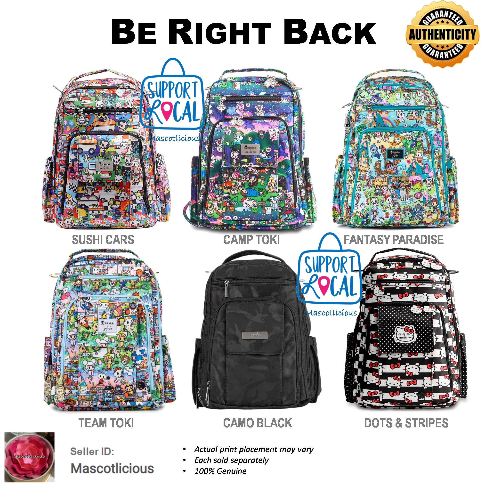Jujube ∣ Ju-Ju-Be Be Right Back (BRB) backpack diaper bag