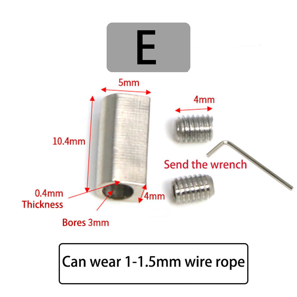 2SET 1.5mm Automatic Telescopic Cable Rope Stainless Steel Wire Sling With  Lifting Adjustment Hook At