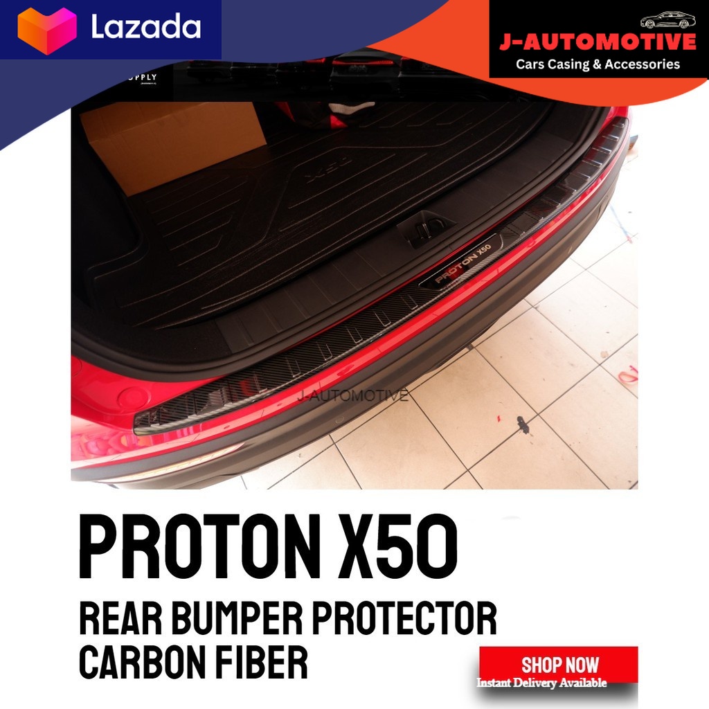 Proton X50 rear bumper guard protector with logo and inner bumper ...
