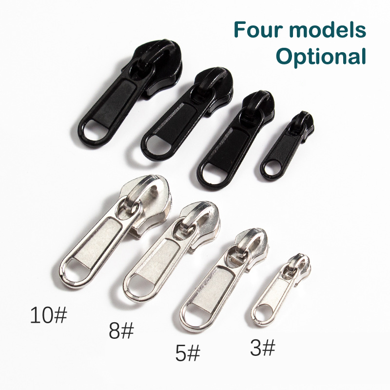 5/8Pcs 4 Sizes Universal Instant Fix Zipper Repair Replacement Slider Zippers For Sewing Clothes Bag Luggage Fix Repair. 