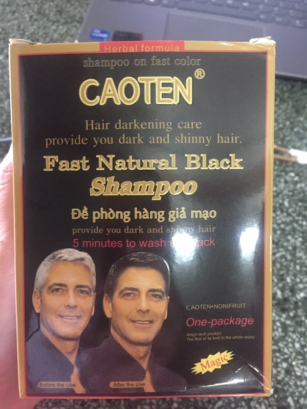 Gội là đen - Dầu gội đen tóc caoten (10 gói dầu gội nhuộm tóc đen/hộp)