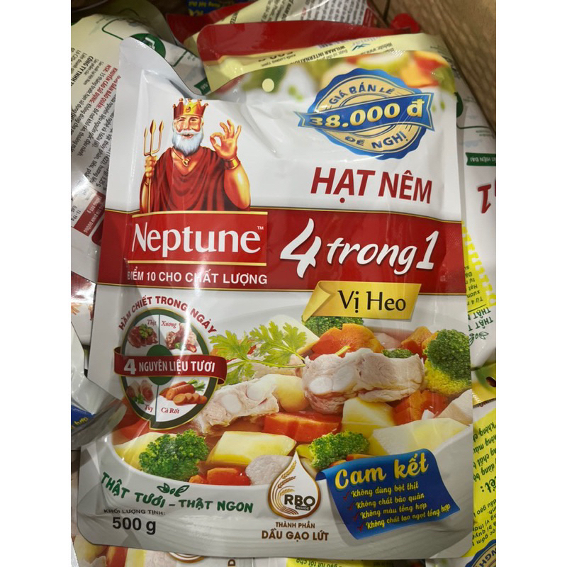 Hạt nêm neptune, meizan 4 trong 1 - vị heo 500g,400g