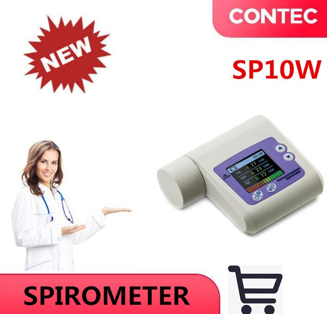 CONTEC SP10W Bluetooth Digital Spirometer Lung Breathing Diagnostic Spirometry Volumetric with