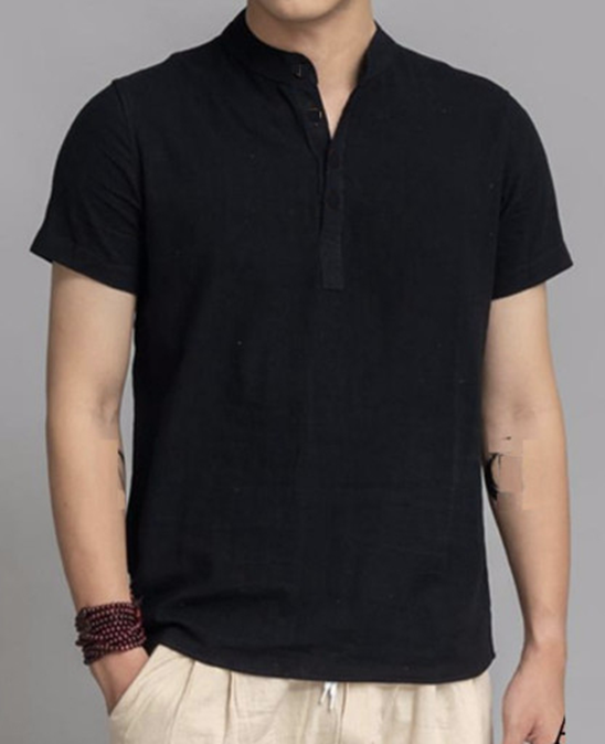 [HCM]Áo sơ mi nam ngắn tay cổ lãnh tụ