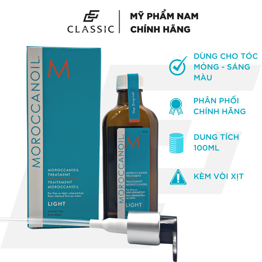 Tinh Dầu Dưỡng Tóc Sáng Màu Moroccanoil Treatment Light
