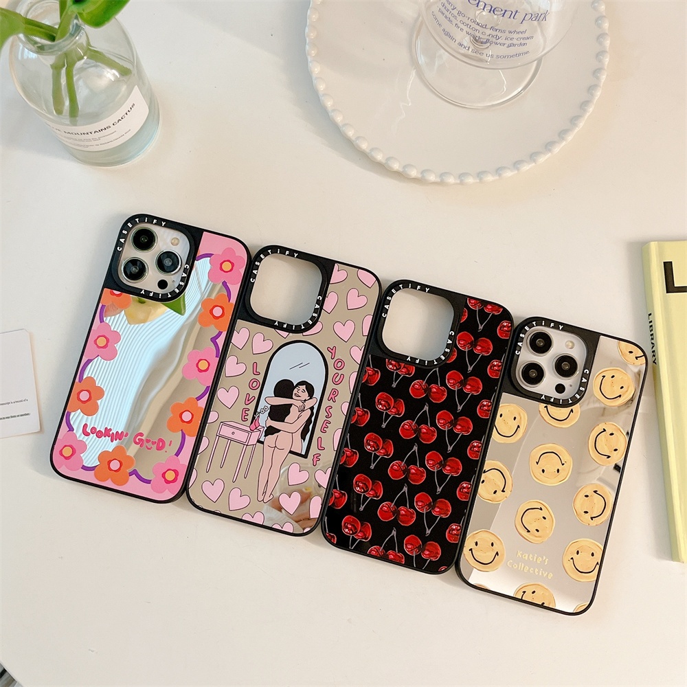 CASETIFY Katies Collective Smiling Cherry Mirror with MagSafe