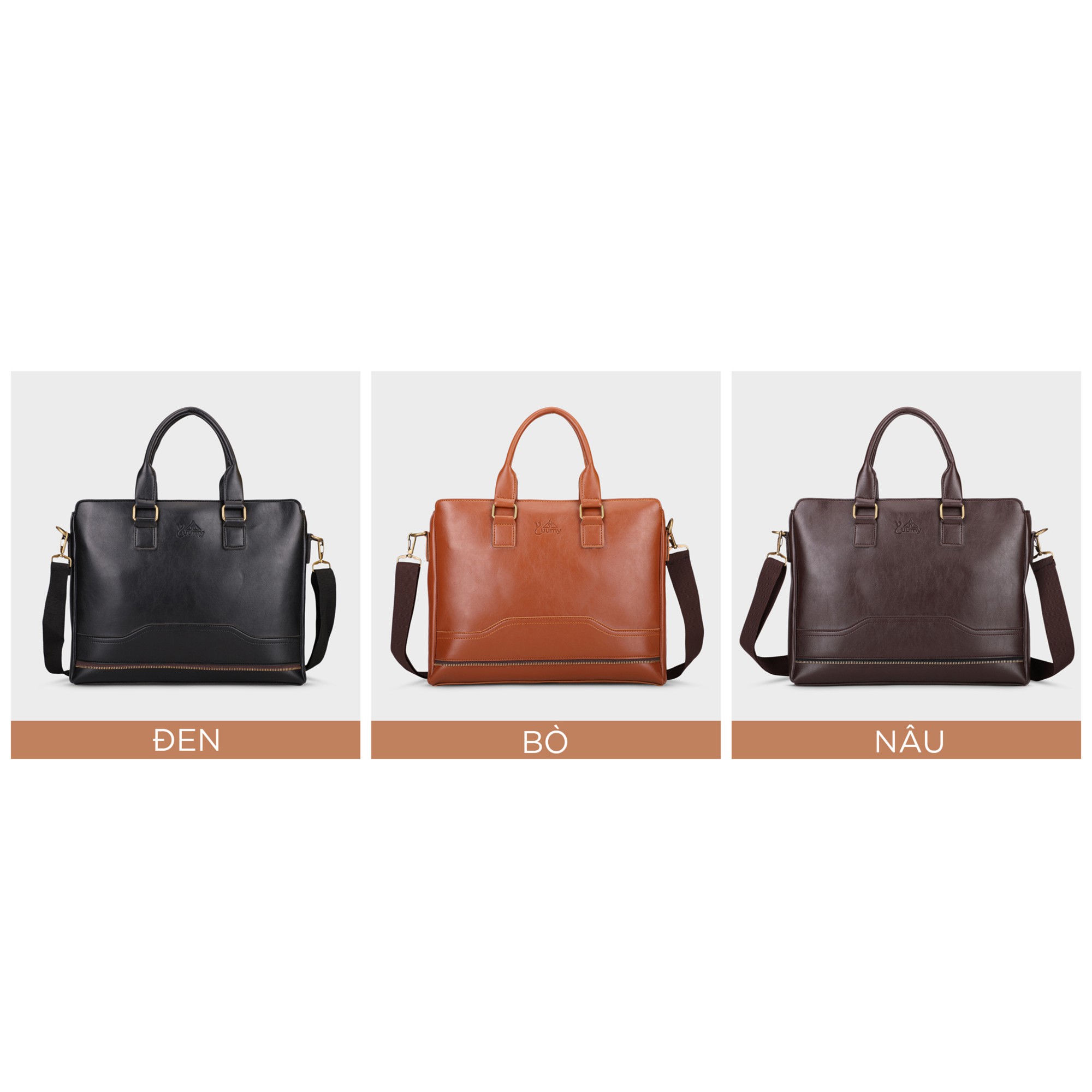 Yuumy Office Briefcase (Large-Sized Women's Work Fashion - Leather Briefcase Caym07)
