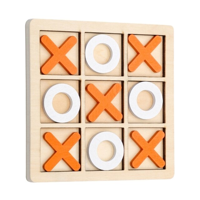 Board Game Toy Leisure Parent-Child Interaction Game Noughts And Crosses Game Wooden Board Puzzle Game Educational Dropshipping