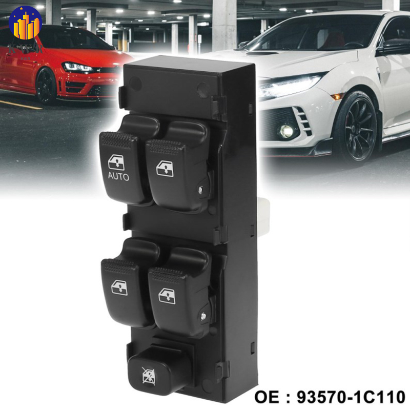 Master Driver Side Power Window Switch Window Regulator Control Switch 93570-1C110 Replacement Compatible For 2006-2011 Getz