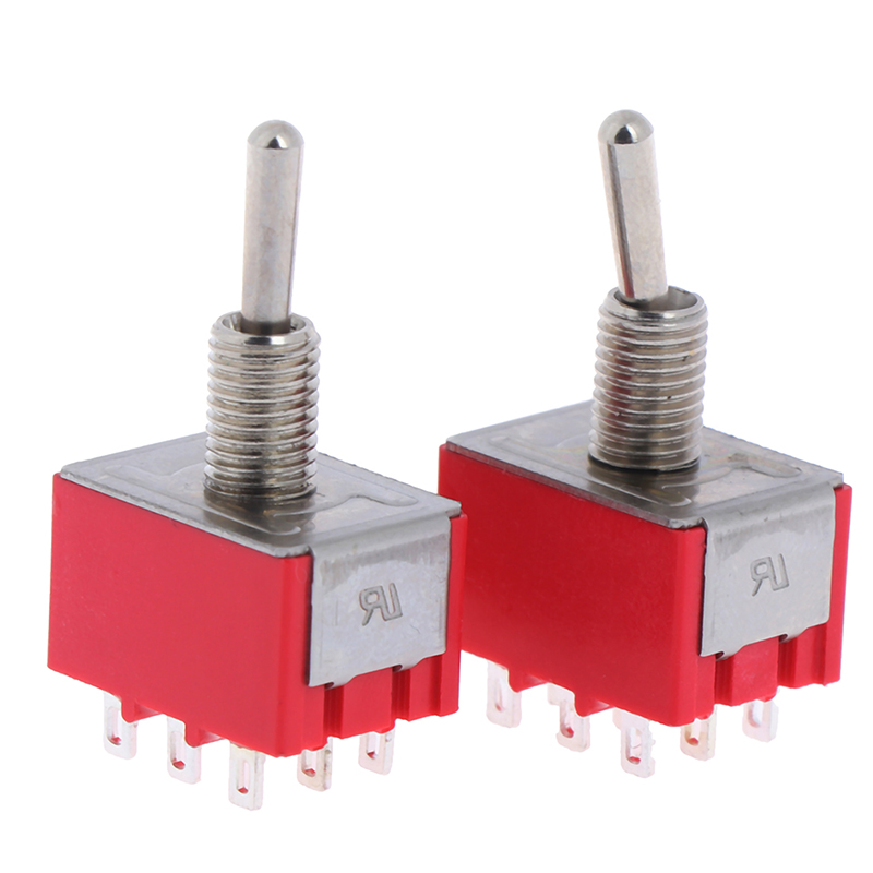【TopazTrove】2pcs 9Pins 3PDT On On/on Off On 2/3 Positions Mini Toggle ...