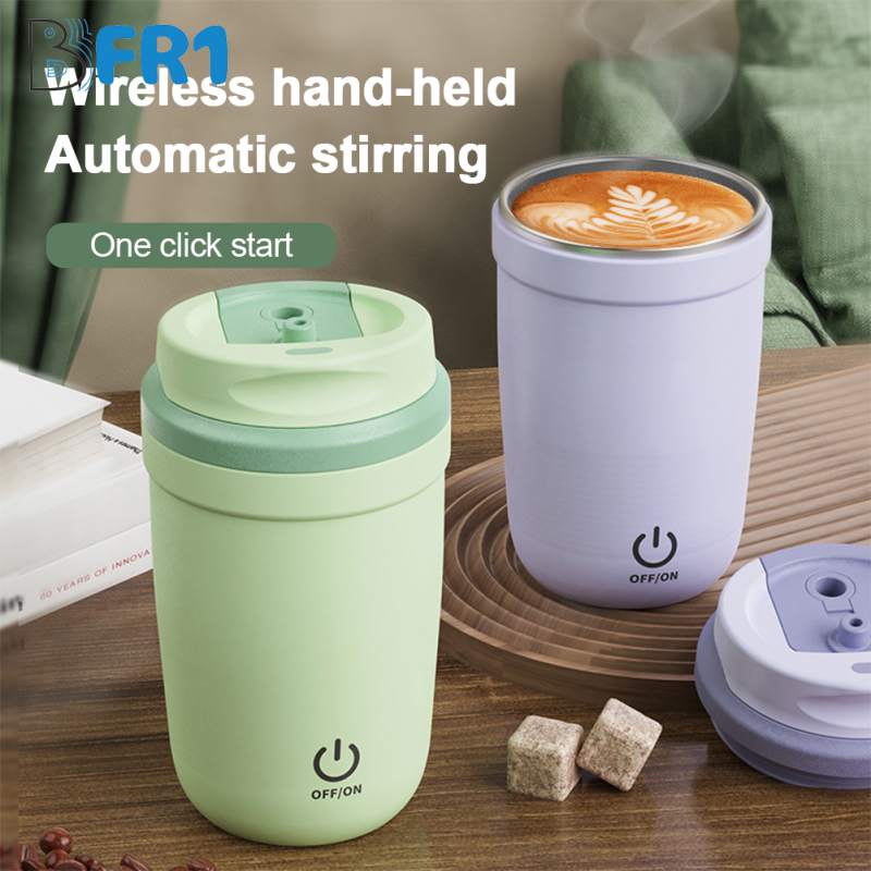 BFR1 Self Stirring Mug Auto Self Mixing Stainless Steel Cup Rechargeable Portable Multi-Function Automatic Stirring Coffee Mug For Office School Gym Home Travelling Afternoon Tea Time