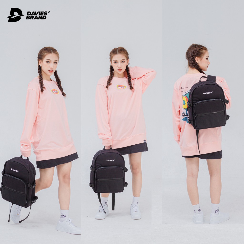 Balo mini vải canvas - Mini Backpack Original - FULL BLACK