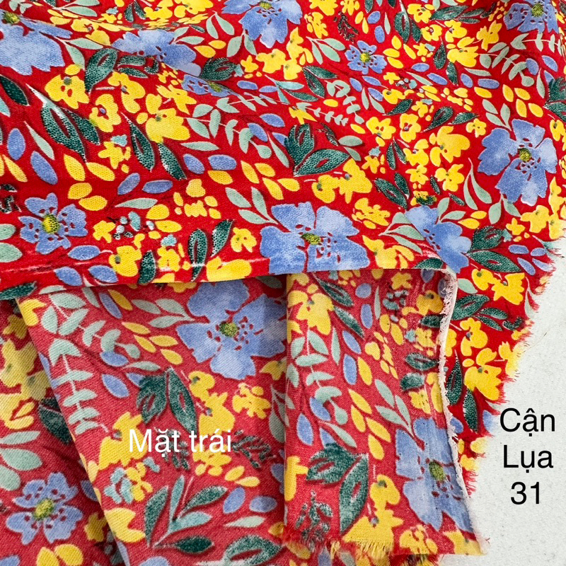Vải Lụa Hoa , lụa mango,lụa hoa nhí,  may JUMSUIT không cần lót