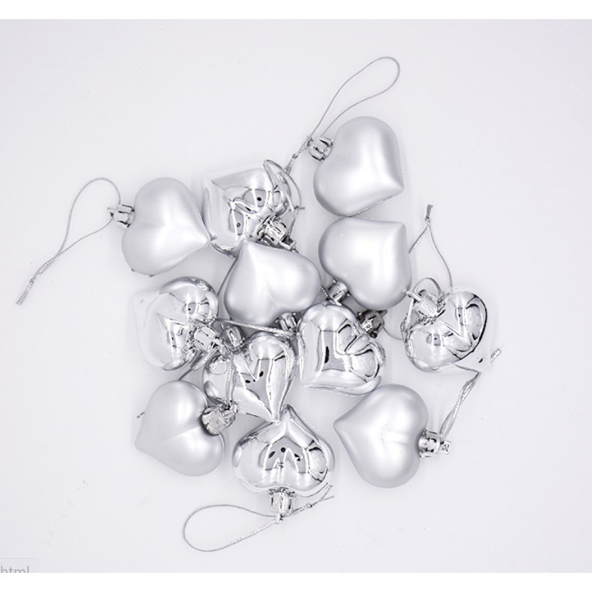 Set Châu Trái Tim Nhiều Màu E8 4.5cm Trang Trí Noel
