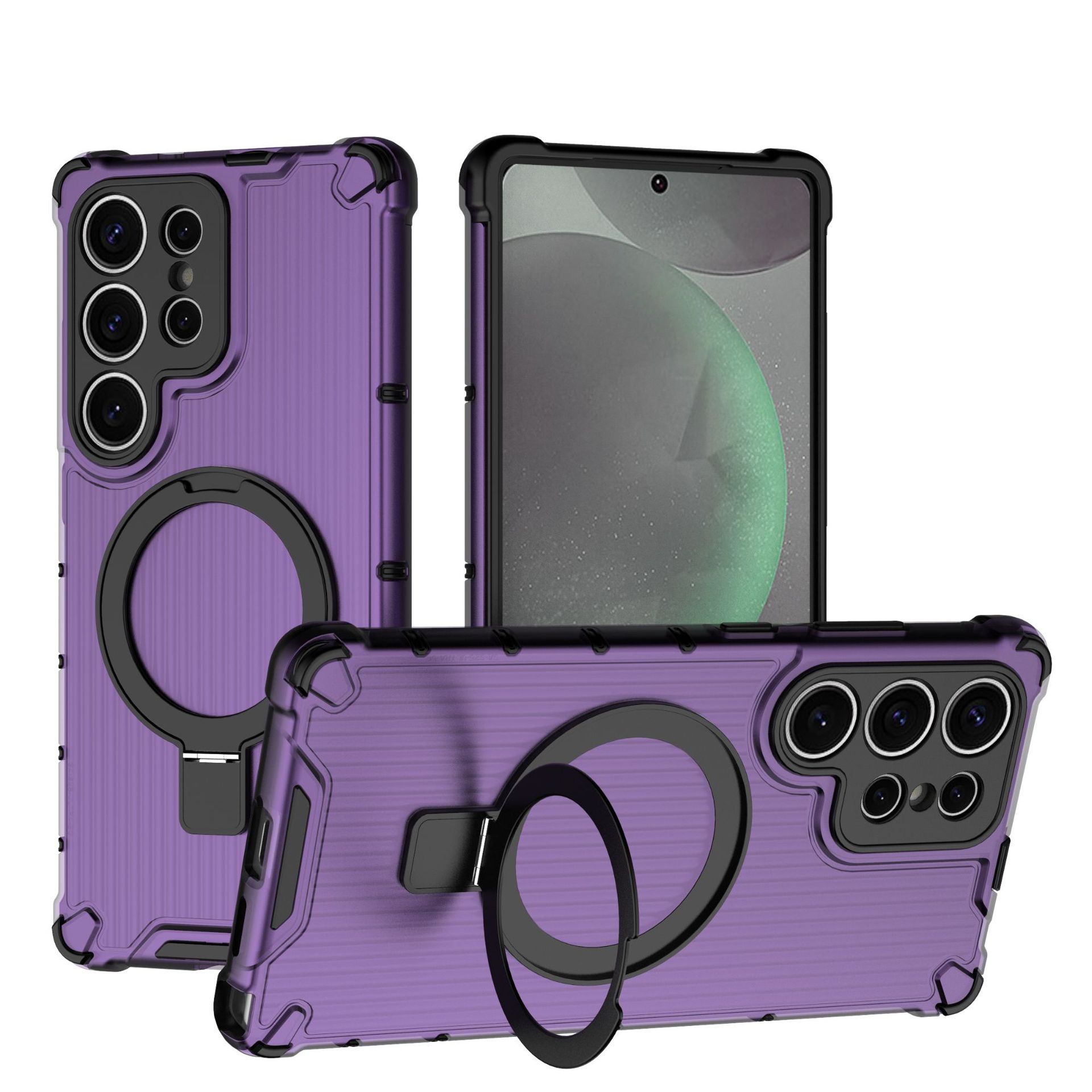 Samsung%20Galaxy%20S24%20Ultra%20Phone%20Case,Transparent%20Magnetic%20Drop-Proof%20Case%20Cover%20with%20Ring%20Holder%20-%20Image%202