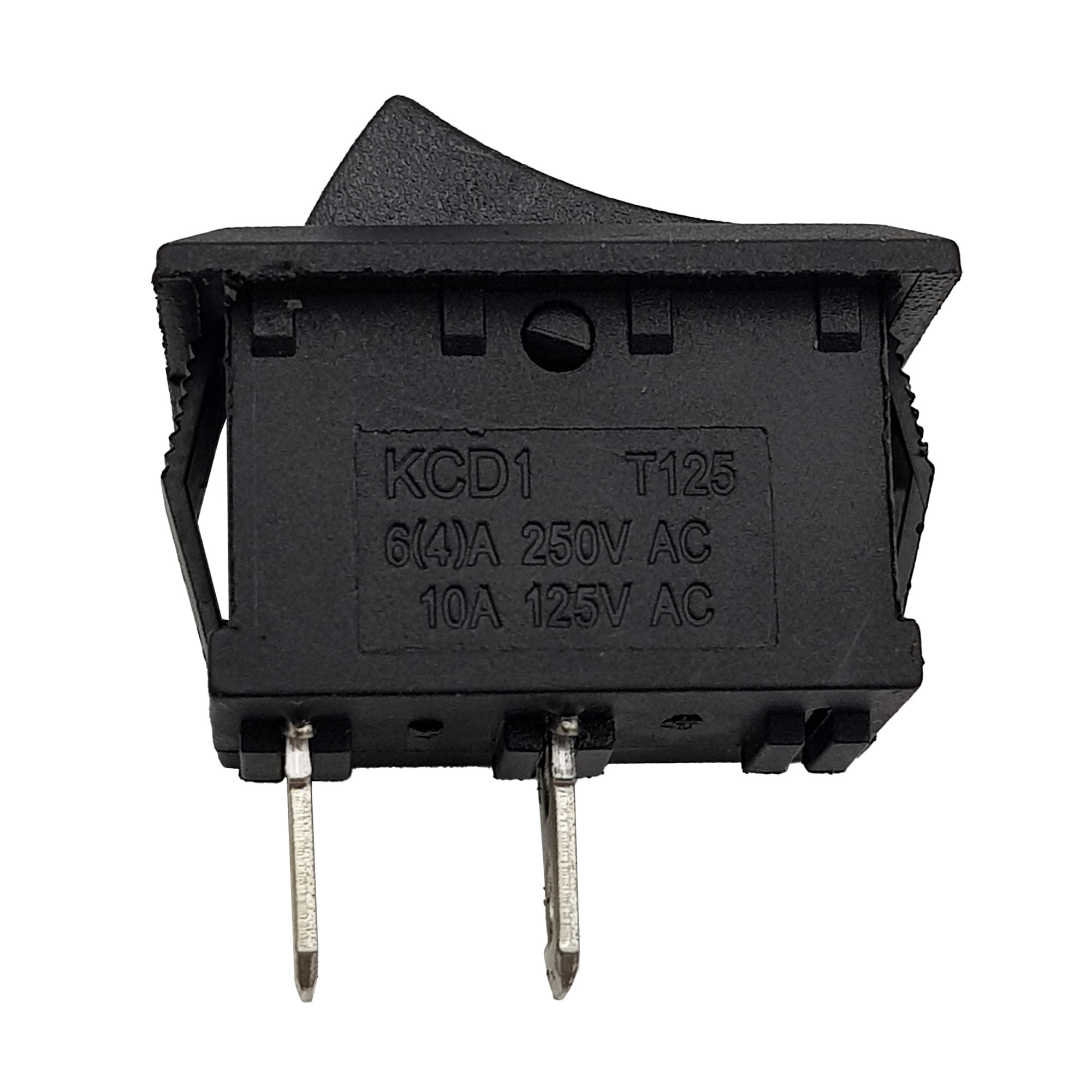 Bộ 4 Công tắc bập bênh KCD1-101 15x20mm (đen)