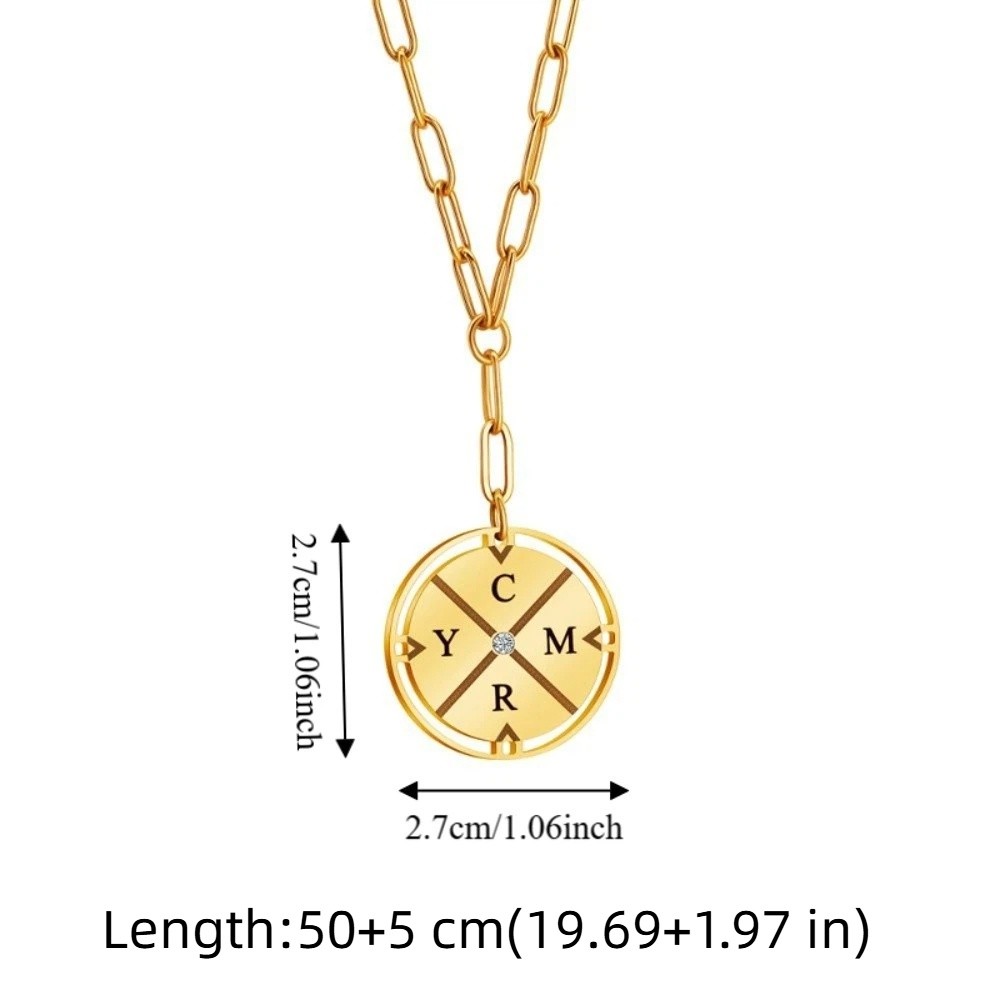Ornaments%20Chinese%20Style%20Necklace%20Neck%20Jewelry%20Vintage%20Compass%20Pendant%20Necklace%20Collarbone%20Chain%20Wedding%20-%20Image%202
