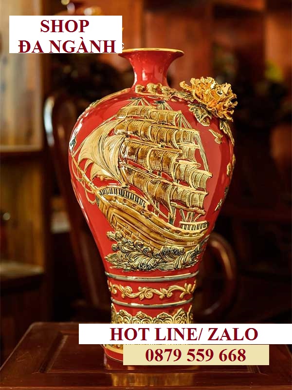 Bình gốm dát vàng đẳng cấp Hoàng Gia