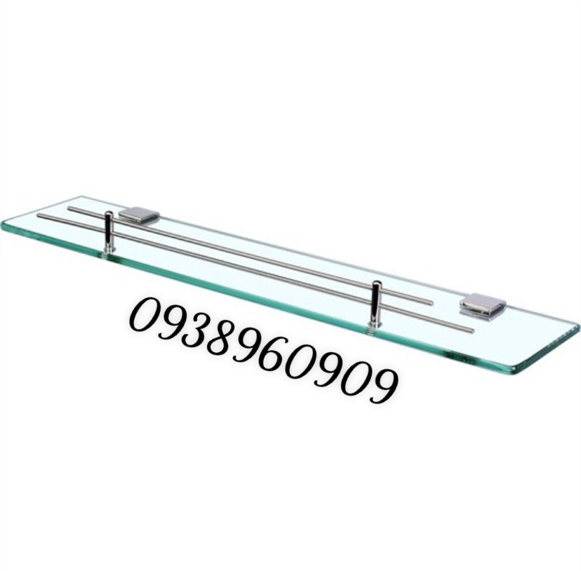 Kệ kính 2 thanh ngang inox 304 phòng tắm - kệ kính nhà tắm inox 304 cao cấp - mã sp: pe0037/tp15