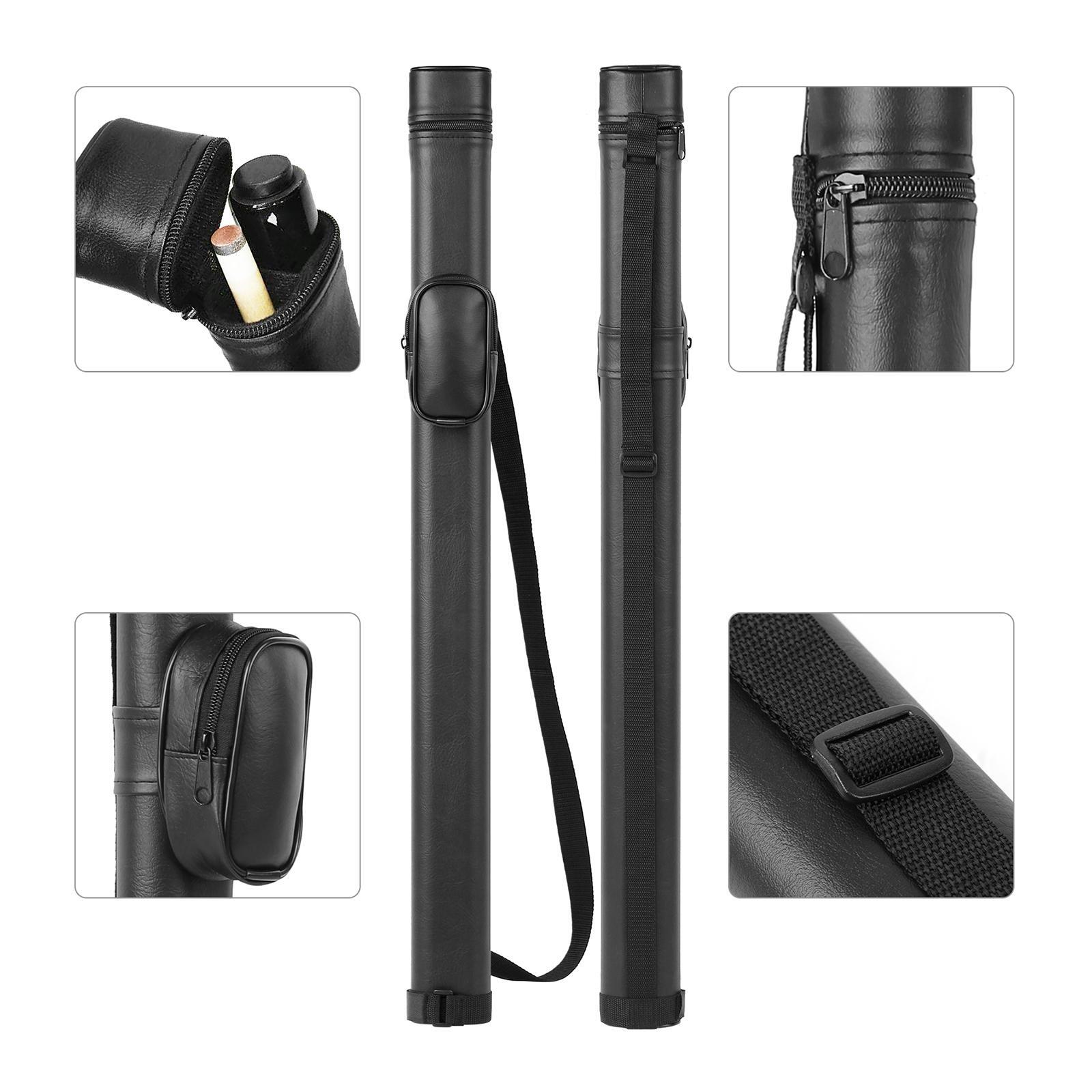 Sleek PU Leather Professional BilliardPool Cue Rod Bag Protector Adjustable Strap for Enhanced Portability